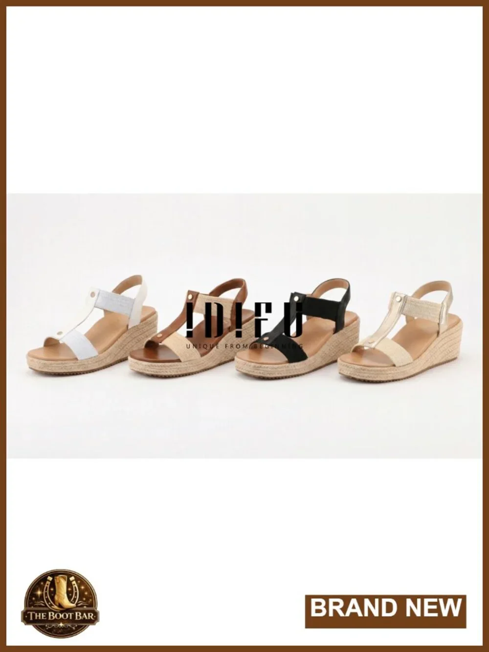 Espadrille Platform Wedge Sandals T-Strap Open Toe Arch Support Elastic Strap